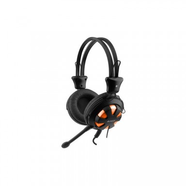 Casti A4tech On-ear ComfortFit cu microfon, portocaliu negru Casti A4tech On-ear ComfortFit cu microfon, portocaliu negru