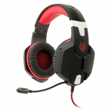 Casti gaming A+ Kago On-ear cu microfon, negru rosu Casti gaming A+ Kago On-ear cu microfon, negru rosu