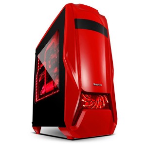 Carcasa SEGOTEP RED, lateral transparent, 3 ventilatoare, USB 3.0, design deosebit 