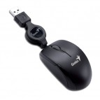 Mouse Optic Genius Micro Traveler, 1200 dpi, USB, Negru