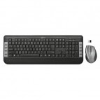 Kit Wireless tastatura + mouse optical Trust Tecla, USB, Negru/Gri